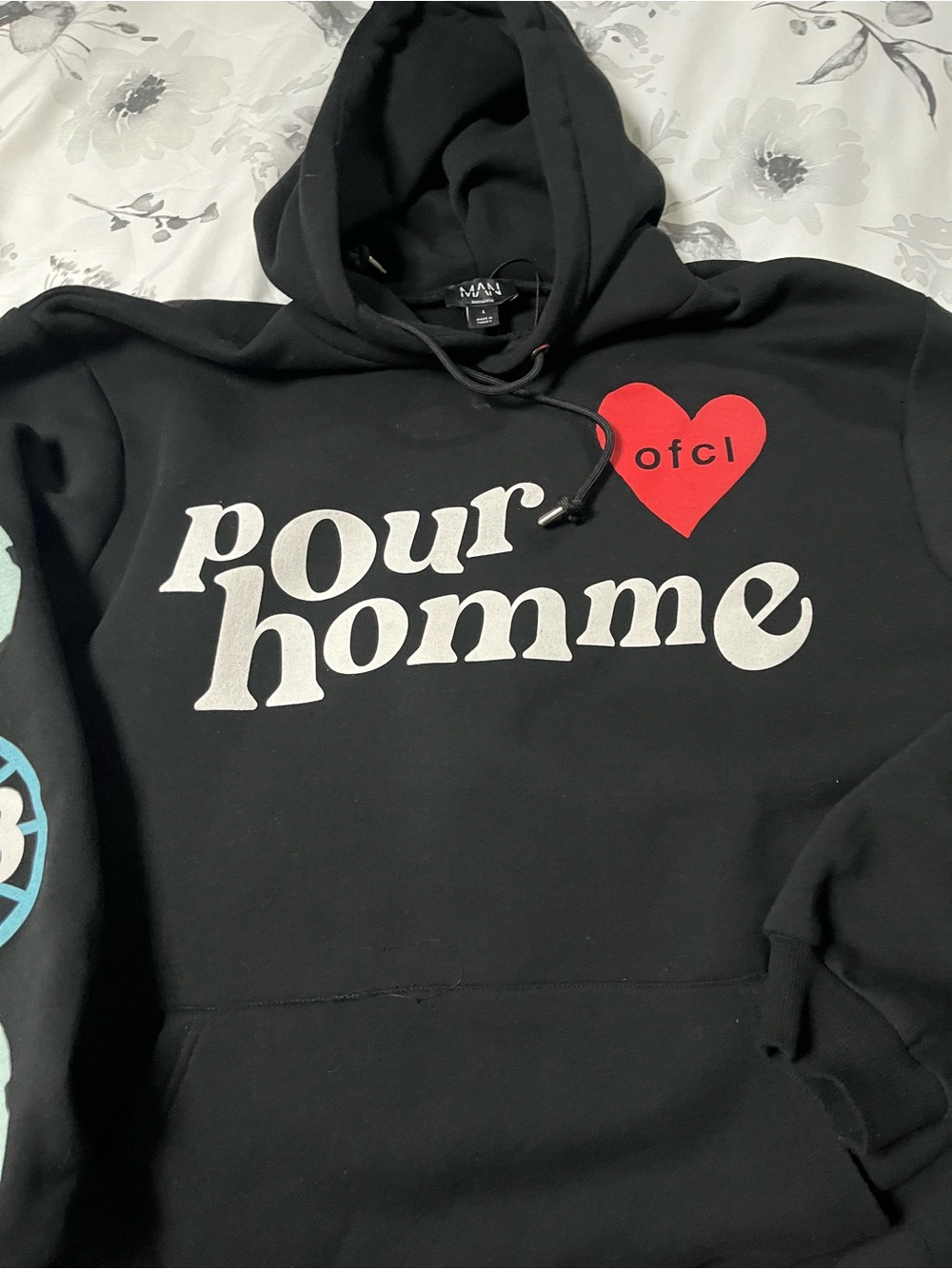 BoohooMAN Black Hooded Pullover